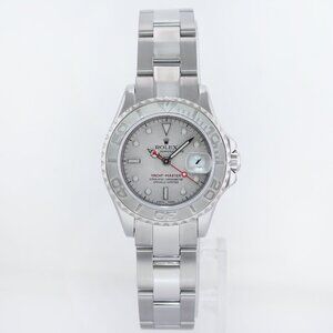 50% OFF! WOMENS ROLEX PLATINUM YACHT MASTER WATCH WITH BOX